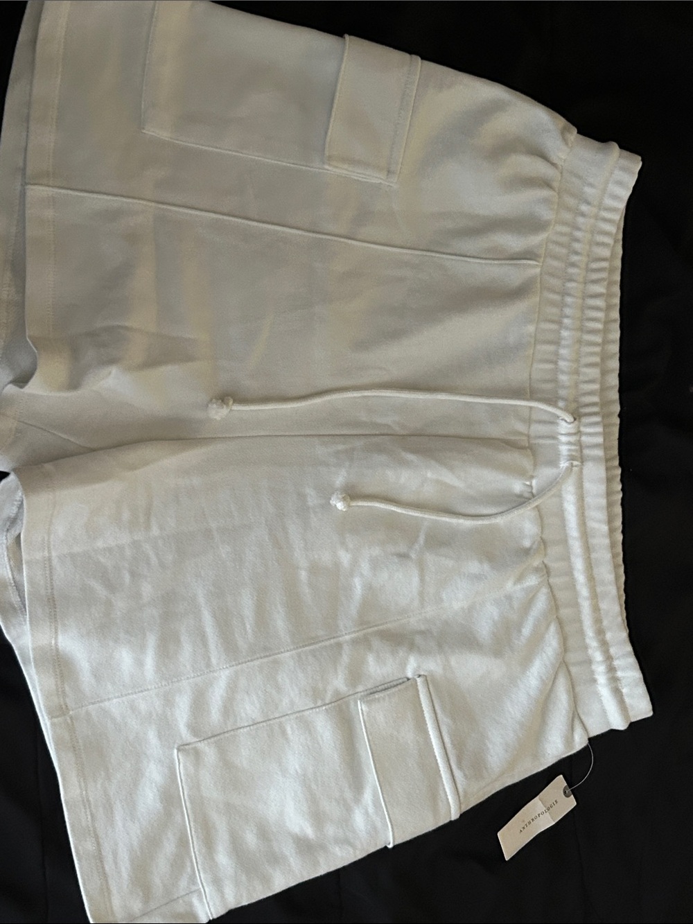Daily Practice Anthropologie Drawcord Waist Cargo Sweat Shorts White Size XL